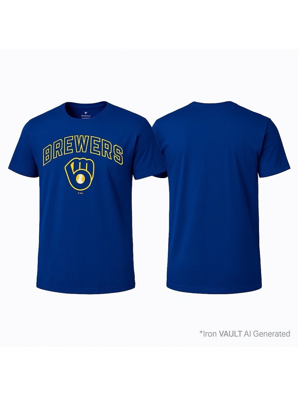 Milwaukee Brewers Cooperstown Tee Mens Small Royal Blue Fanatics T Shirt NWT